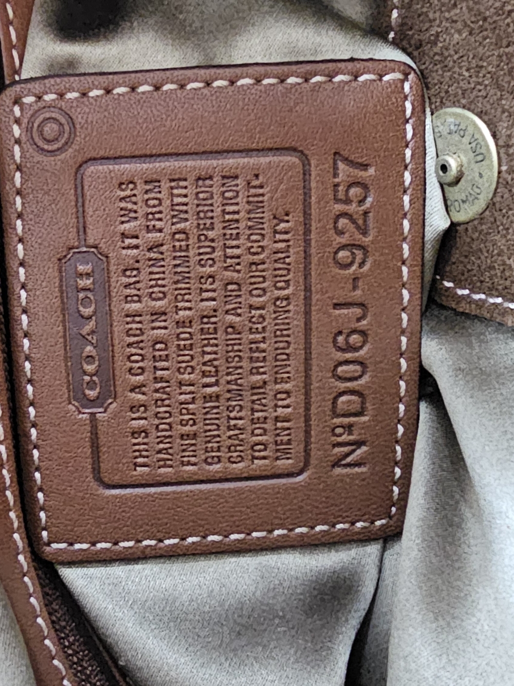 Coach Poppy Brown Suede Floral Appliqué Crossbody Bag - Picture 7 of 7